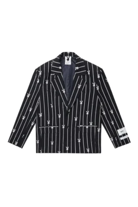 Blazer à fines rayures Playboy x BOY Bunny