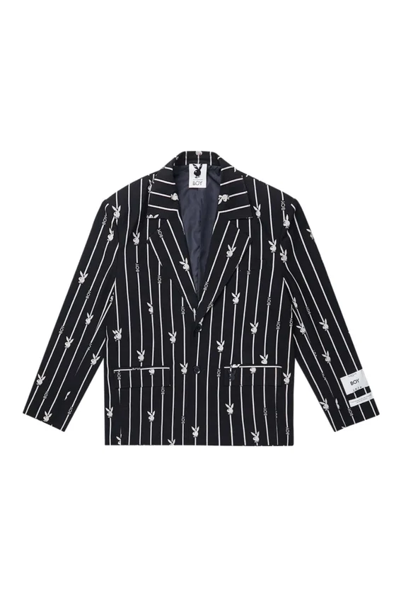 Blazer à fines rayures Playboy x BOY Bunny