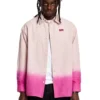 Chemise à carreaux teinte par immersion