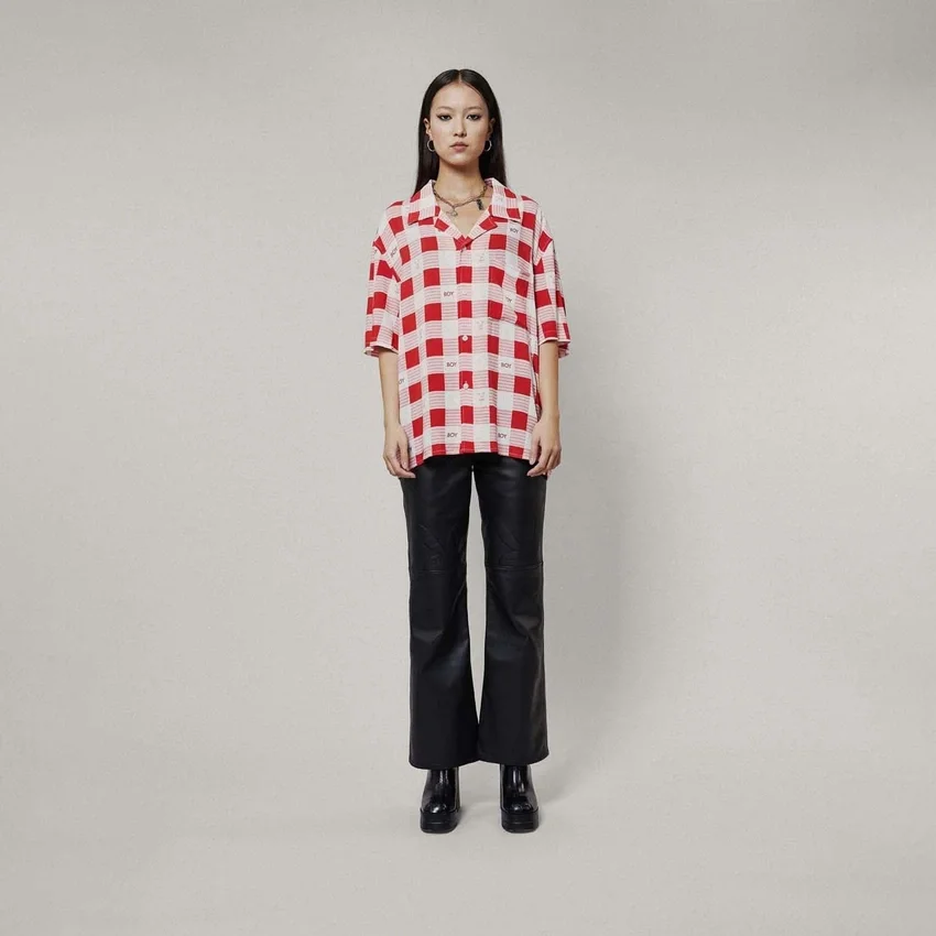 Chemise de vacances Playboy x BOY Gingham Bunny