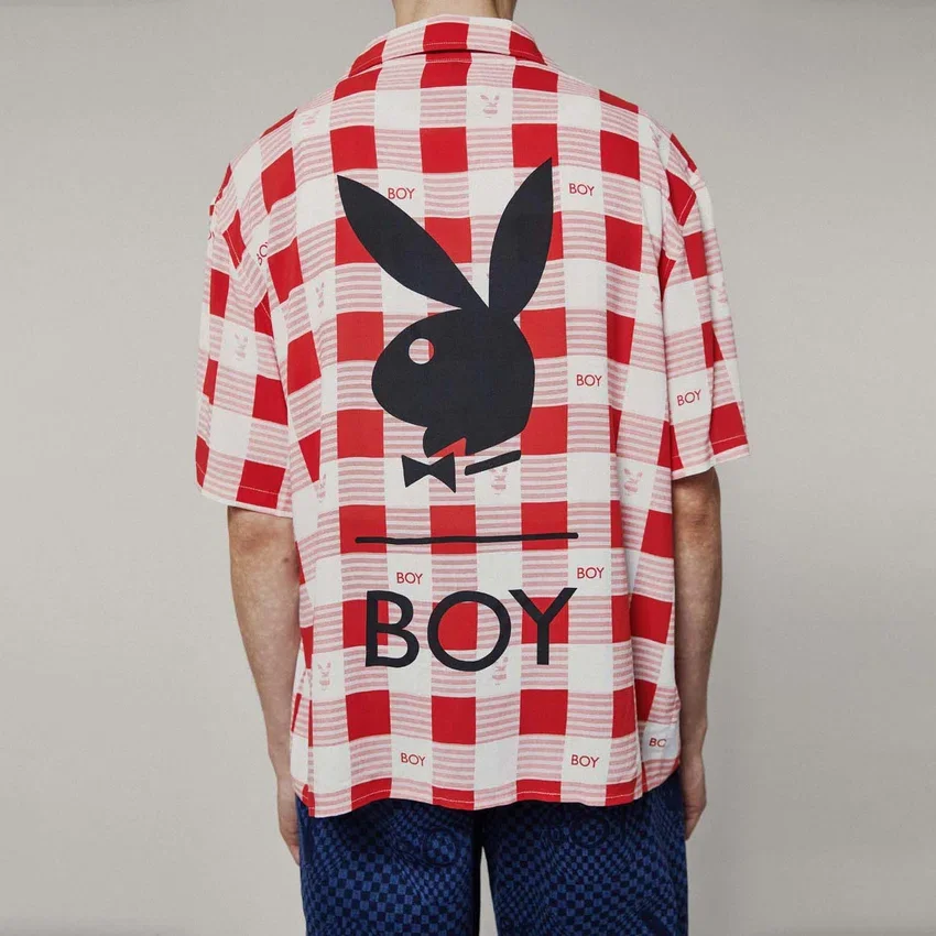 Chemise de vacances Playboy x BOY Gingham Bunny