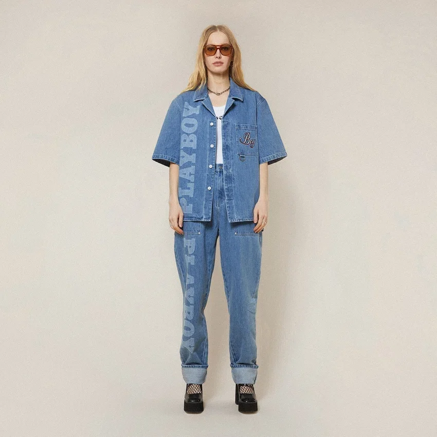 Chemise en denim Playboy x BOY Jumbo Bunny