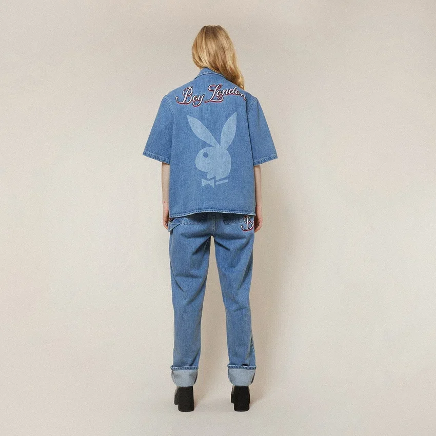 Chemise en denim Playboy x BOY Jumbo Bunny