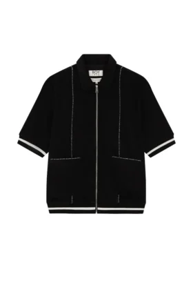 Chemise en tissu éponge à fermeture éclair