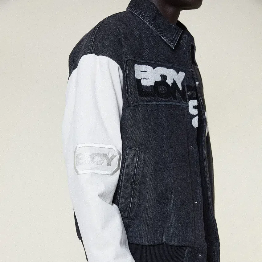 Denim Moto Varsity