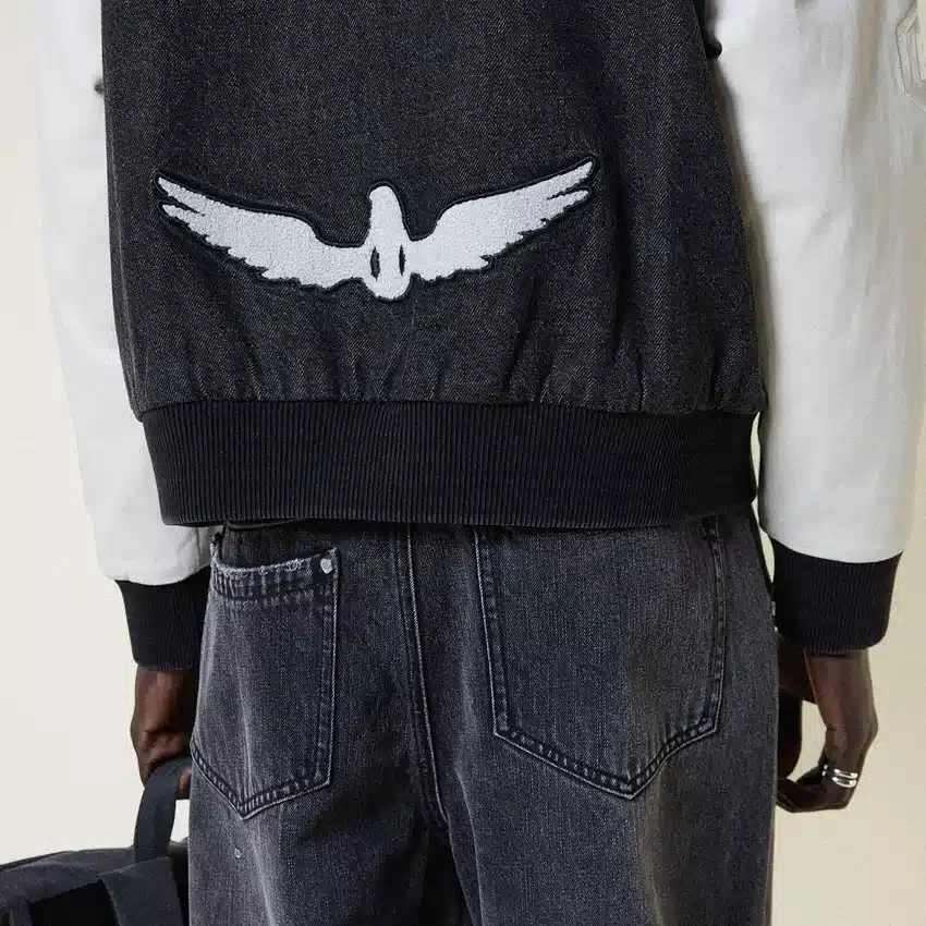 Denim Moto Varsity