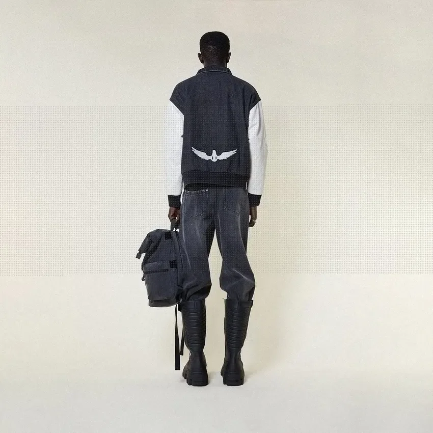 Denim Moto Varsity