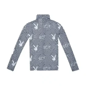 Haut en maille « Checkerboard Vortex » de la collection Playboy x BOY
