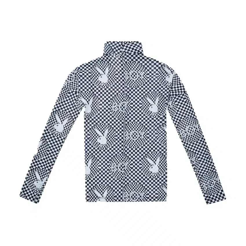 Haut en maille « Checkerboard Vortex » de la collection Playboy x BOY