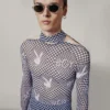 Haut en maille « Checkerboard Vortex » de la collection Playboy x BOY