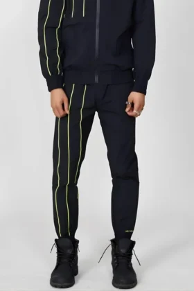 Joggings en nylon à passepoil BOY