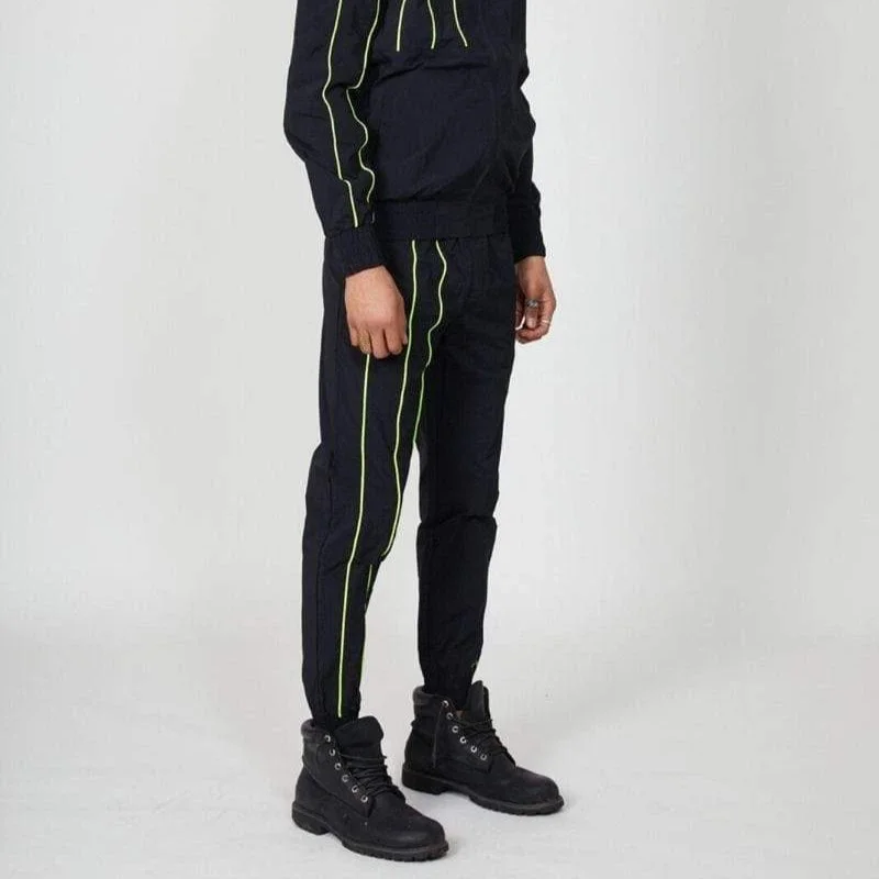 Joggings en nylon à passepoil BOY