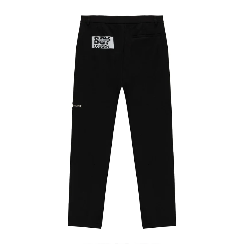 Pantalon ajusté en jersey avec fermeture éclair
