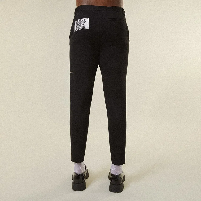 Pantalon ajusté en jersey avec fermeture éclair