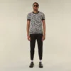 Pantalon ajusté en jersey avec fermeture éclair