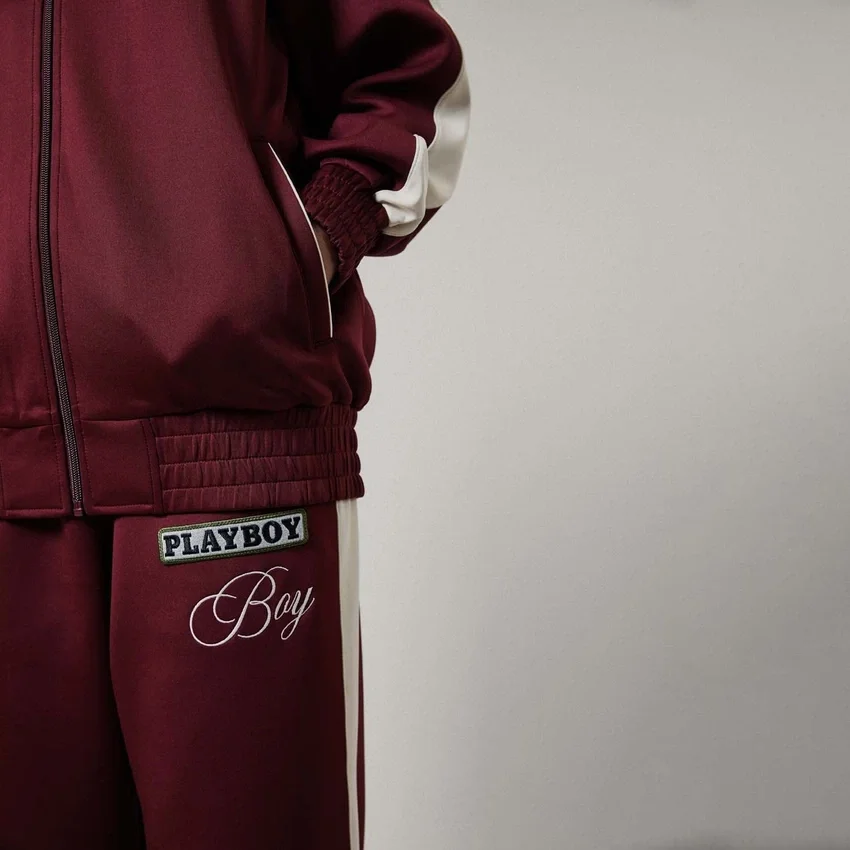Pantalon de survêtement en nylon à jambes larges Playboy x BOY