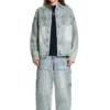 Pantalon en denim vieilli au laser