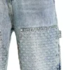 Pantalon en denim vieilli au laser