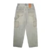 Pantalon en denim vieilli au laser