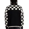 Pull à manches à carreaux