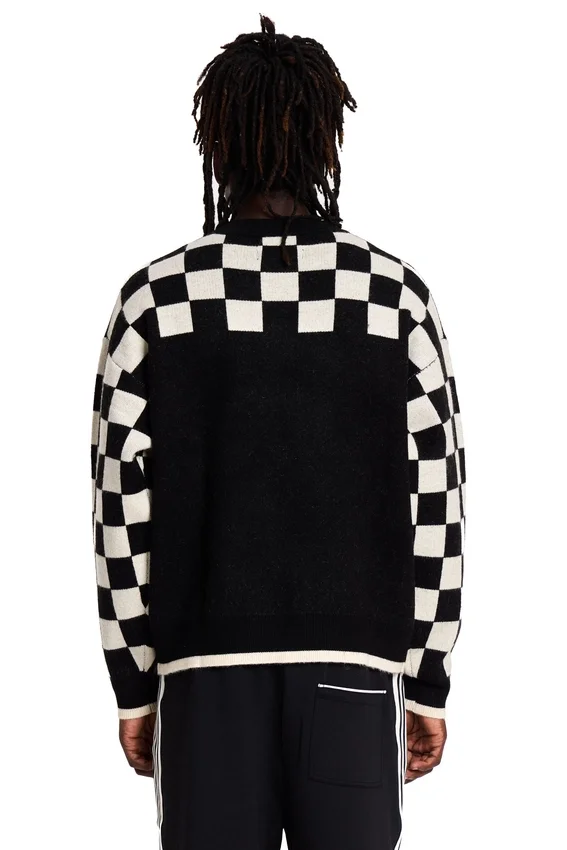 Pull à manches à carreaux