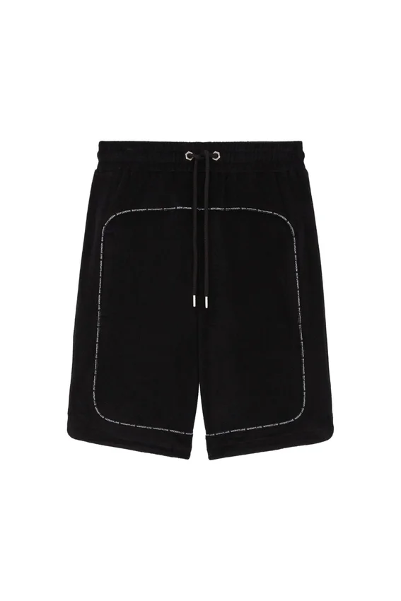 Shorts en tissu éponge zippé