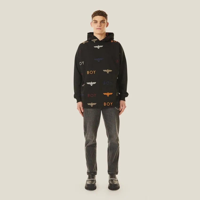 Sweat à capuche brodé Boy Mania