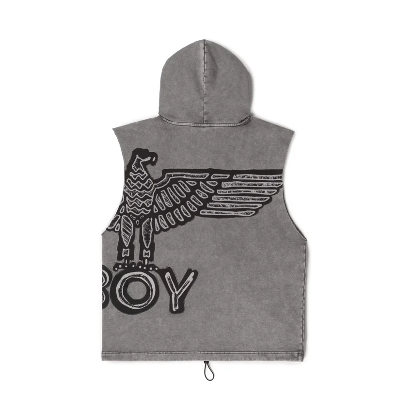 Sweat à capuche à manches courtes « Stencil »