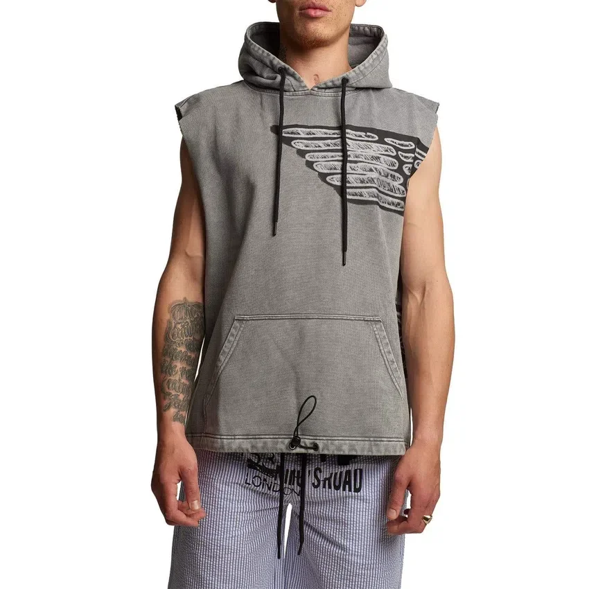 Sweat à capuche à manches courtes « Stencil »