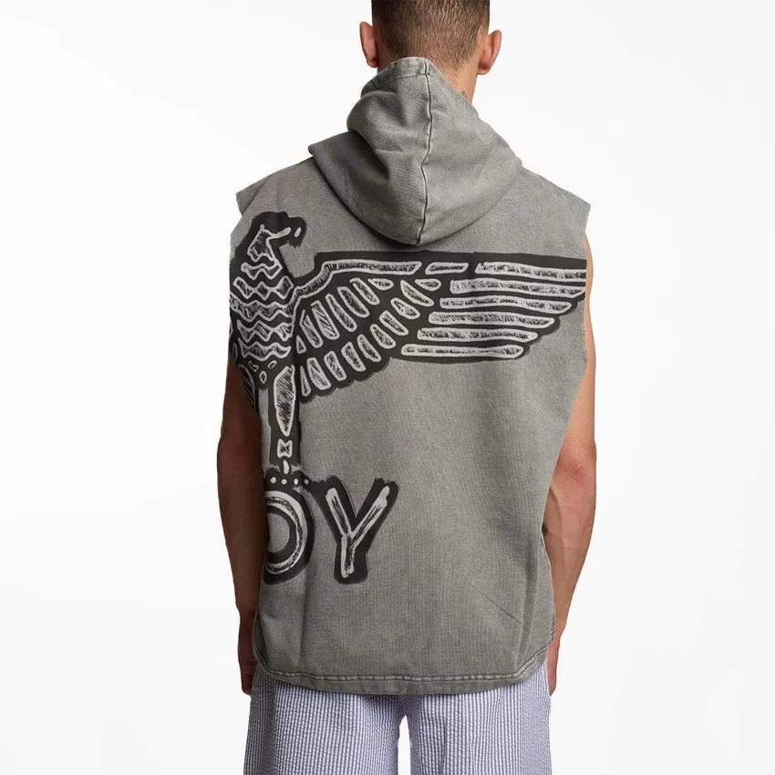 Sweat à capuche à manches courtes « Stencil »