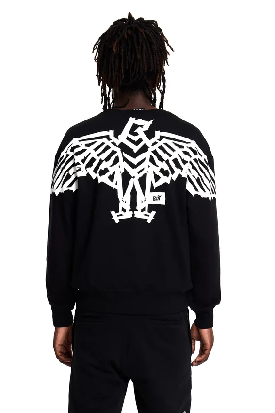 Sweat-shirt Boy à imprimé « Tape Eagle » dans le dos