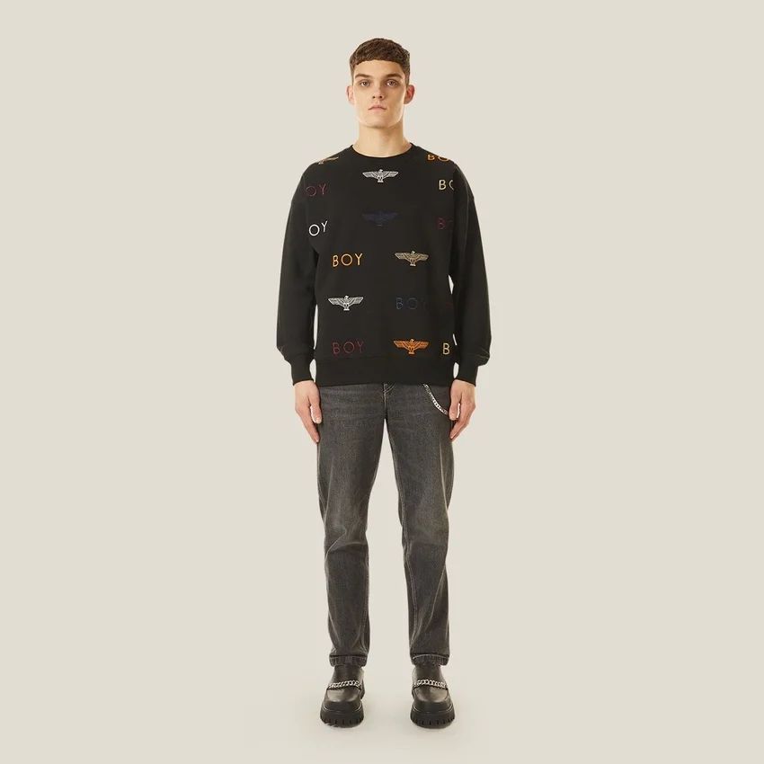Sweat-shirt brodé Boy Mania