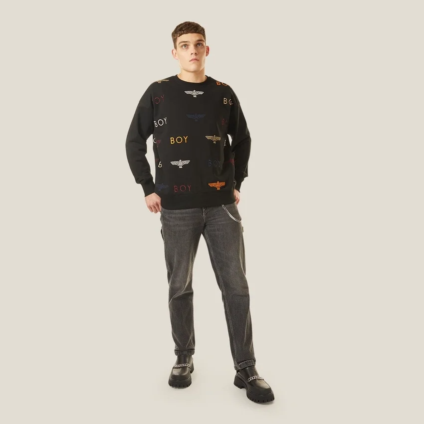Sweat-shirt brodé Boy Mania