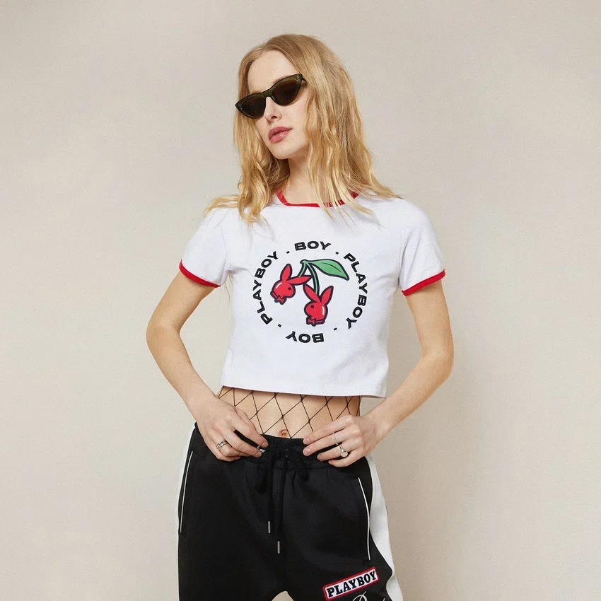 T-shirt Playboy x BOY Double Cherry Ringer