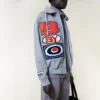 Veste bomber « Moto Sticker » de style universitaire