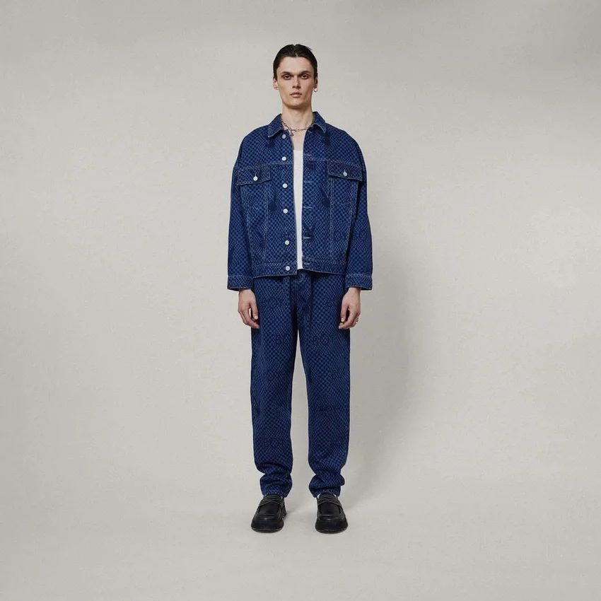 Veste en denim à damier Playboy x BOY