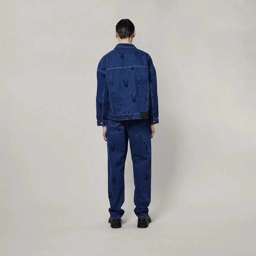 Veste en denim à damier Playboy x BOY