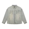 Veste en denim délavé au laser