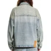 Veste en denim délavé au laser