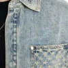 Veste en denim délavé au laser