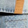 Veste en denim délavé au laser