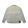 Veste en denim délavé au laser